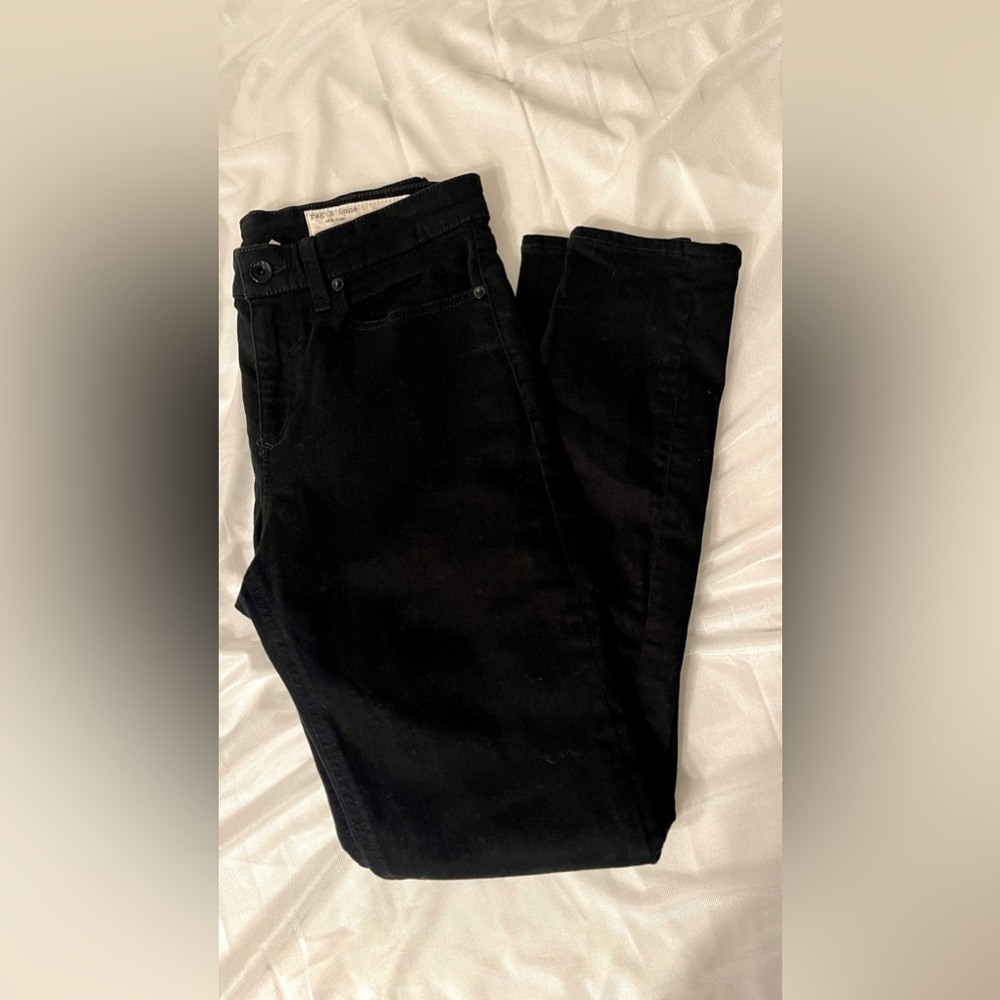 Rag & Bone Black Mid-Rise Skinny Jeans